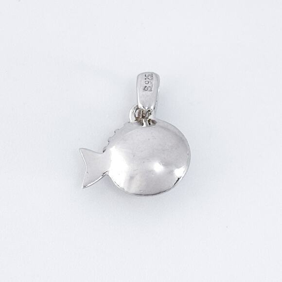 Vintage Thailand Sterling Silver 925 Puffy Fish Pendant - Picture 4 of 7